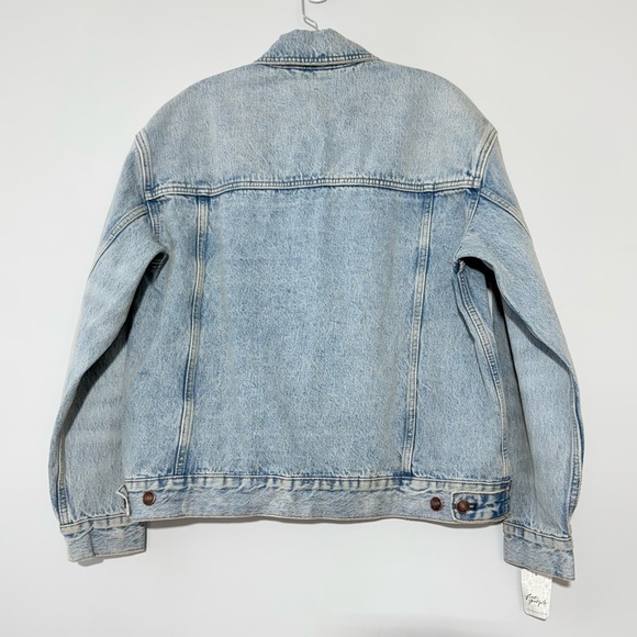 NWT We The Free People Jolene Trucker Denim Jean Jacket in Tennessee River S - Picture 9 of 16